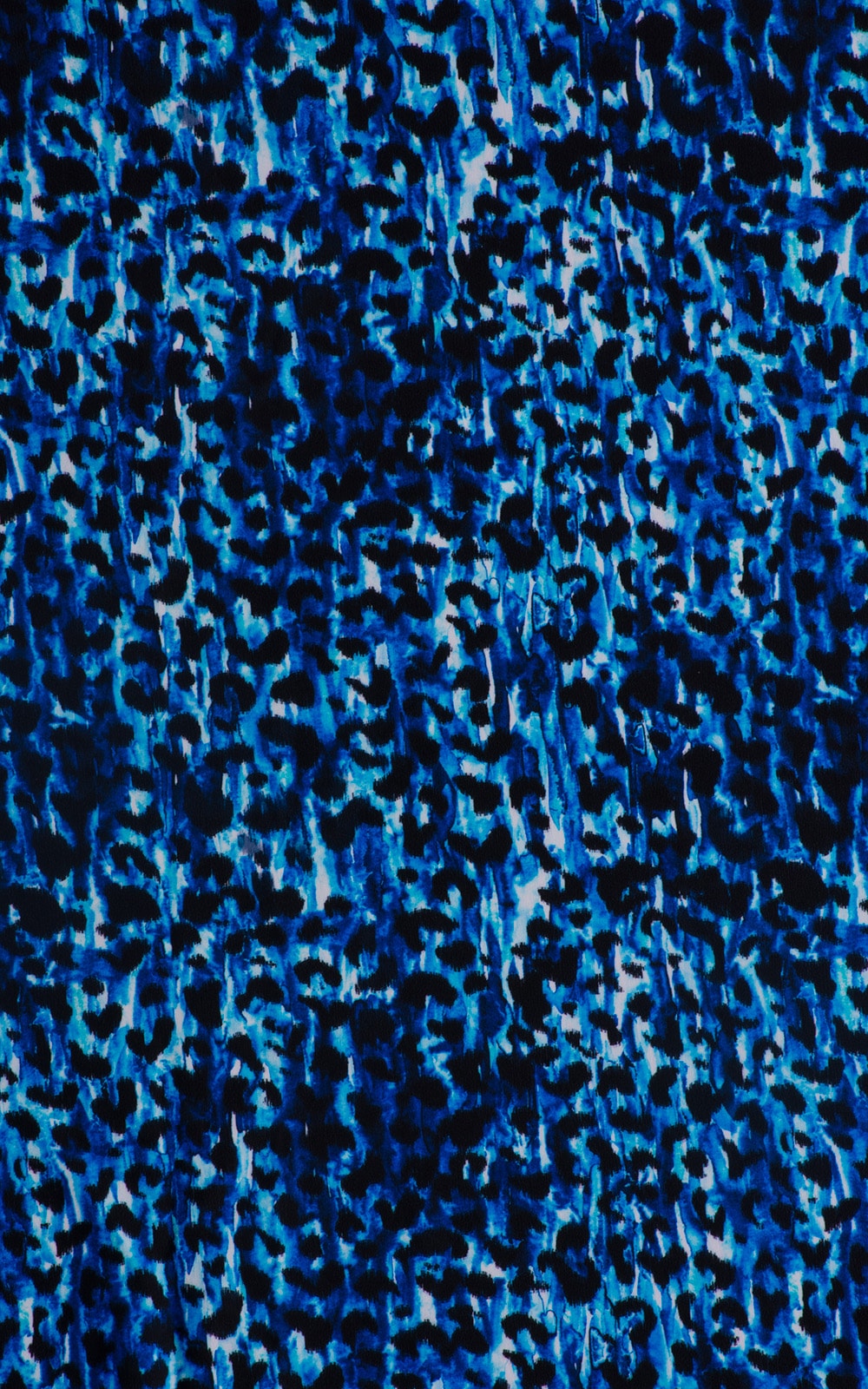 Moderate High Cut Bottom in Blue Leopard Fabric