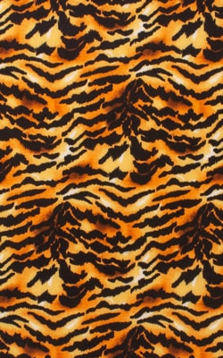 lingerie weight silky slinky feeling black brown tan tiger print swimsuit fabric for skinz 