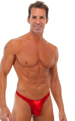 Cutaway - Half Back - Bikini Bathing Suit v2 in Volcano Red, Front View