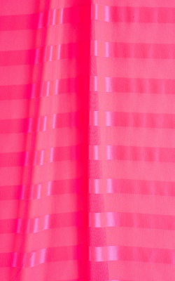 semi sheer hot pink satin stripe nylon lycra stretch mesh fabric