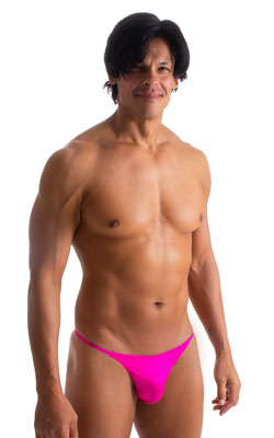 Mens Super Low Tiny Bikini Swimsuit in Fuchsia 1