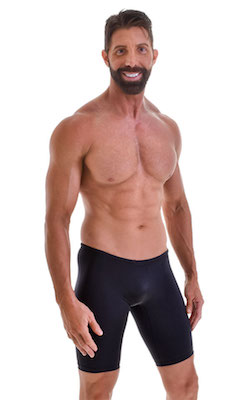 Swim-Dive Competition Watersports Shorts in Black, Front View