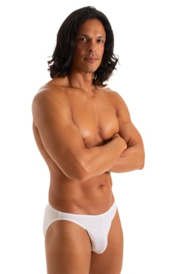mens bikini swimsuit brief international male swimwear speedo by skinz swimwear in Sheer White