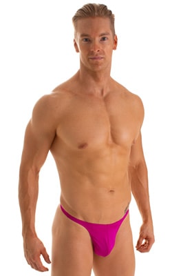 T Back Thong Swimsuit in Magenta, Front View