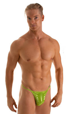 Y Back G String Thong in Ice Karma Lemon-Lime, Front View