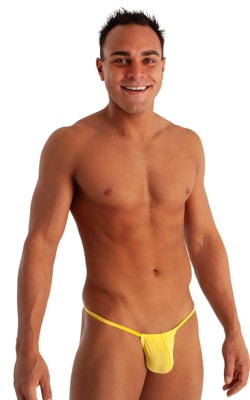 Mens Micro Adjustable G String Swimsuit in ThinSkinz Buttercup 1