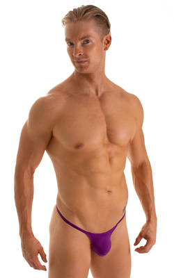 Stuffit Pouch G String Swimsuit in ThinSKINZ Grape, Front View