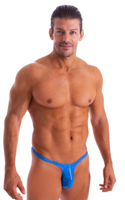 most popular mens swimwear classic t back thong swimsuit in Ice Karma Electric Blue