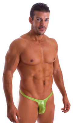 most popular mens swimwear classic t back thong swimsuit in Ice Karma Lemon Lime