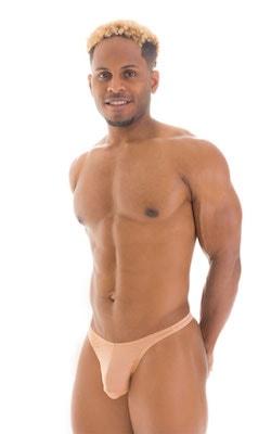 T Back Thong Swimsuit in Super ThinSKINZ Nude, Front View