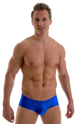 Pouch Enhanced Micro Swim Trunks in Royal Blue, Front View
