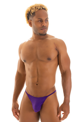 Smooth Pouch Skinny Sides Swim Thong in Royal Purple 1