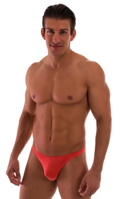 T Back Thong Swimsuit in Paprika, Front View