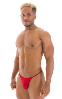 Y Back G String Thong in ThinSKINZ Red, Front View