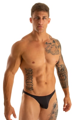mens sexy swimwear brazilian bikini skinz international swimsuit brief in Super ThinSKINZ Black 