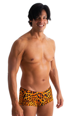 Fitted Pouch - Boxer - Swim Trunks in Golden Leopard 1