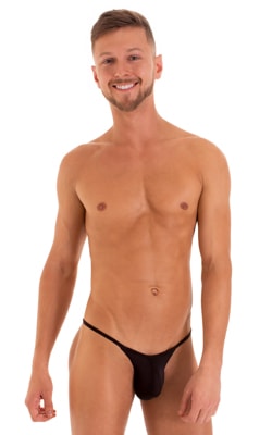 mens extreme micro string bikini tiny swimsuit by skinz swimwear in Super ThinSKINZ Black