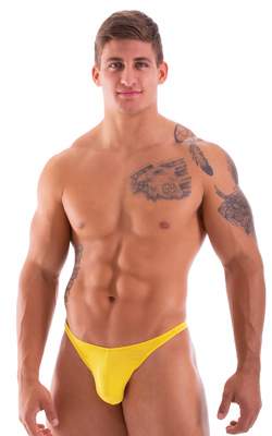 T Back Thong Swimsuit in Sunshine Yellow 1