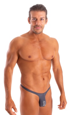 mens micro thong swimsuit  tanga skinz t back bathing suit in Semi Sheer Shadow Peep Show 