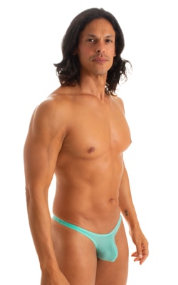 Mens Micro Pouch Swimsuit Thong  in ThinSKINZ Mint 1
