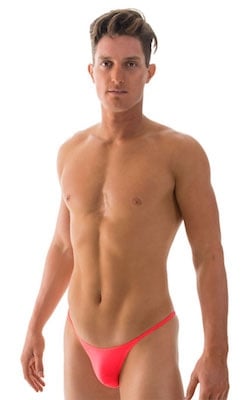 Sunseeker2 Tanning Swimsuit in ThinSKINZ Neon Coral, Front View