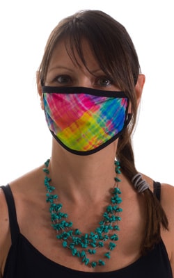 Diagonal Plaid-Black 2-ply face mask 1