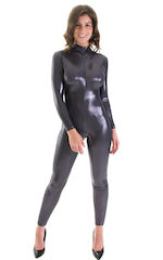 Front Zipper Catsuit-Bodysuit in Black Ice 3
