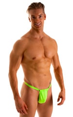 4-Way Adjustable Bikini-Tanga-Micro in Neon Lime, Front View