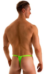 4-Way Adjustable Bikini-Tanga-Micro in Neon Lime, Rear Alternative