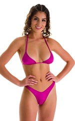 womens best seller high cut micro bikini swimsuit in swimwear fabric Magenta