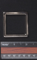 Large 2 Inch Silver Square connector Pair 1