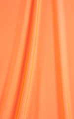 Womans Full Twistie Bandeau Swim Top in Neon Neon Orange Fabric