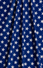 Stars on Royal Blue tricot/nylon/lycra 2