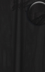 Large Pouch Swimsuit Bikini in Semi Sheer Black Powernet Fabric