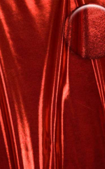 Womens Shaped Triangle Swimtop in Metallic Mystique Volcano Red Fabric