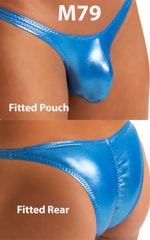 Fitted Pouch Puckered Back Bikini in Ice Karma Electric Blue 3