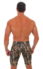 Competition Swim-Dive Jammers in Camo, Rear View