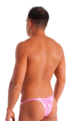 Sunseeker Micro Pouch Half Back Bikini in Metallic Mystique Bubblegum Pink, Rear View