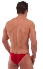 Micro Pouch - Puckered Back - Rio Bikini in Semi Sheer ThinSkinz Red, Rear View