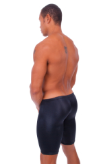 Extreme Lycra Jammer Shorts in Wet Look Black, Rear View