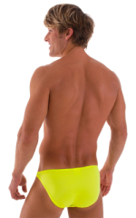 Bikini-Brief Swimsuit in Neon Chartreuse, Rear View