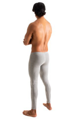 Mens Low Rise Leggings Tights in Heather Grey cotton-lycra 2