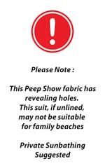 Sunseeker Micro Pouch Half Back Bikini in Semi Sheer White Peep Show 9