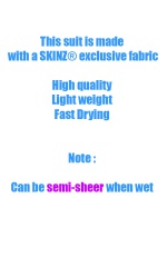 Sunseeker2 Tanning Swimsuit in Super ThinSKINZ Sky 7