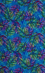 Womens Side Tie Scrunch Bottom in Neon Ferns Fabric