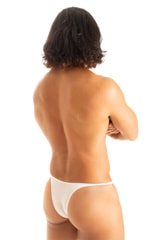 Sunseeker Micro Pouch Half Back Bikini in White PowerNet 2