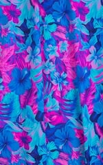 SusieQ Split Short Beach Cover-Up in Tahitian Magenta-Aqua Fabric