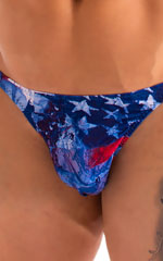 Smooth Front Bikini in American Flag Collage 6