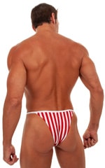 Banded - High Cut - Half Back - Swimsuit in Stars & Stripes, Rear View