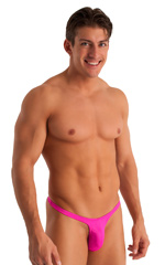 most popular mens swimwear classic t back thong swimsuit in Fuchsia hot pink